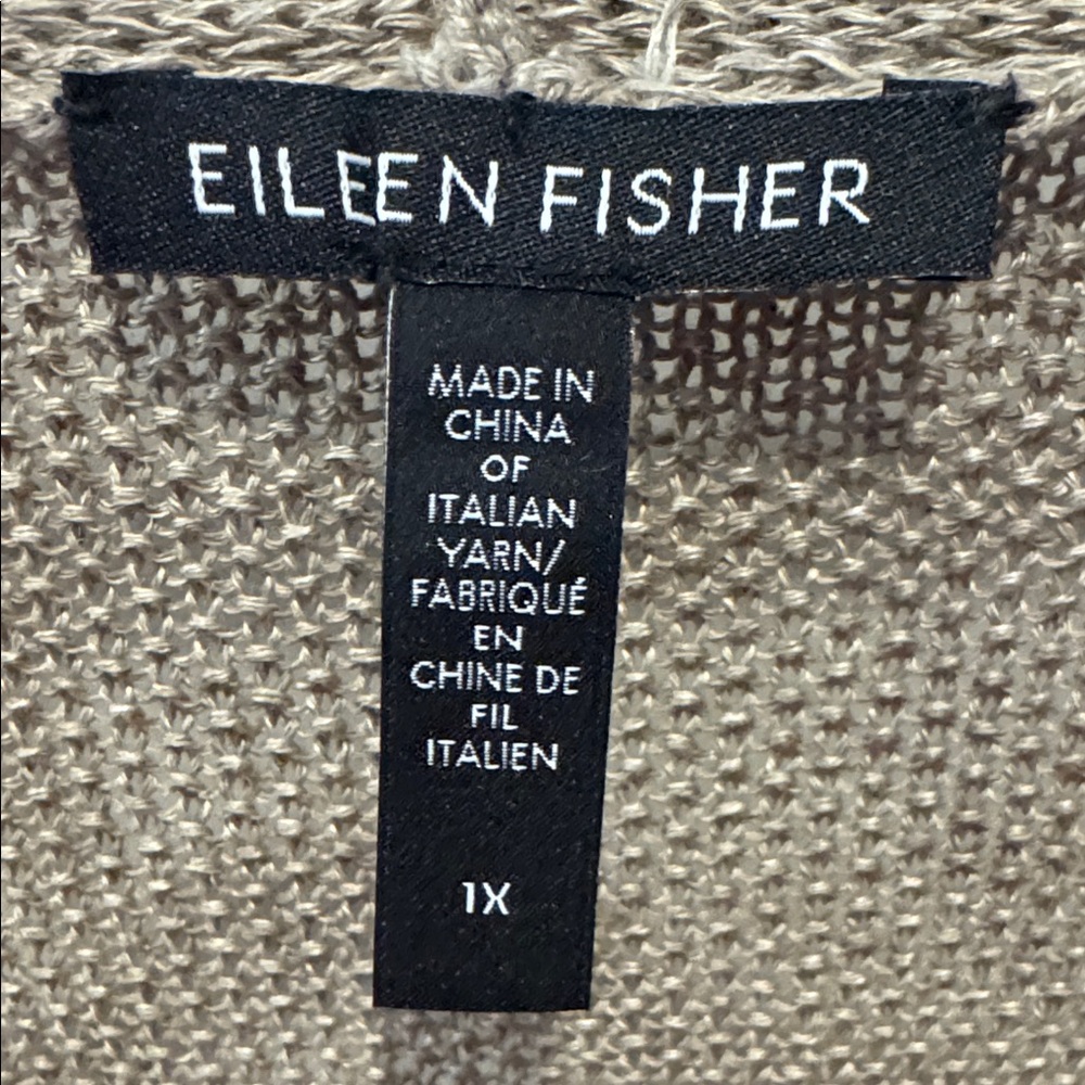 Eileen Fisher Knit Tunic Sleeveless Vest 100% Organic Linen Sz 1x Never Worn - Picture 2 of 6